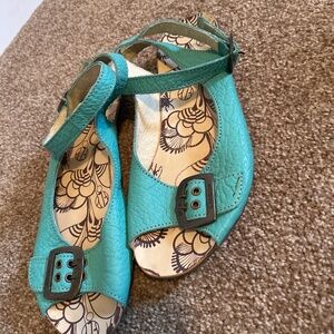 Ladies Fly London turquoise sandals